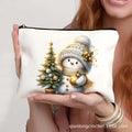 Hot-selling New Trend Makeup Bags, Christmas Snowman Print Storage Bags, Pencil Cases Available for Customization Makeup Pouch