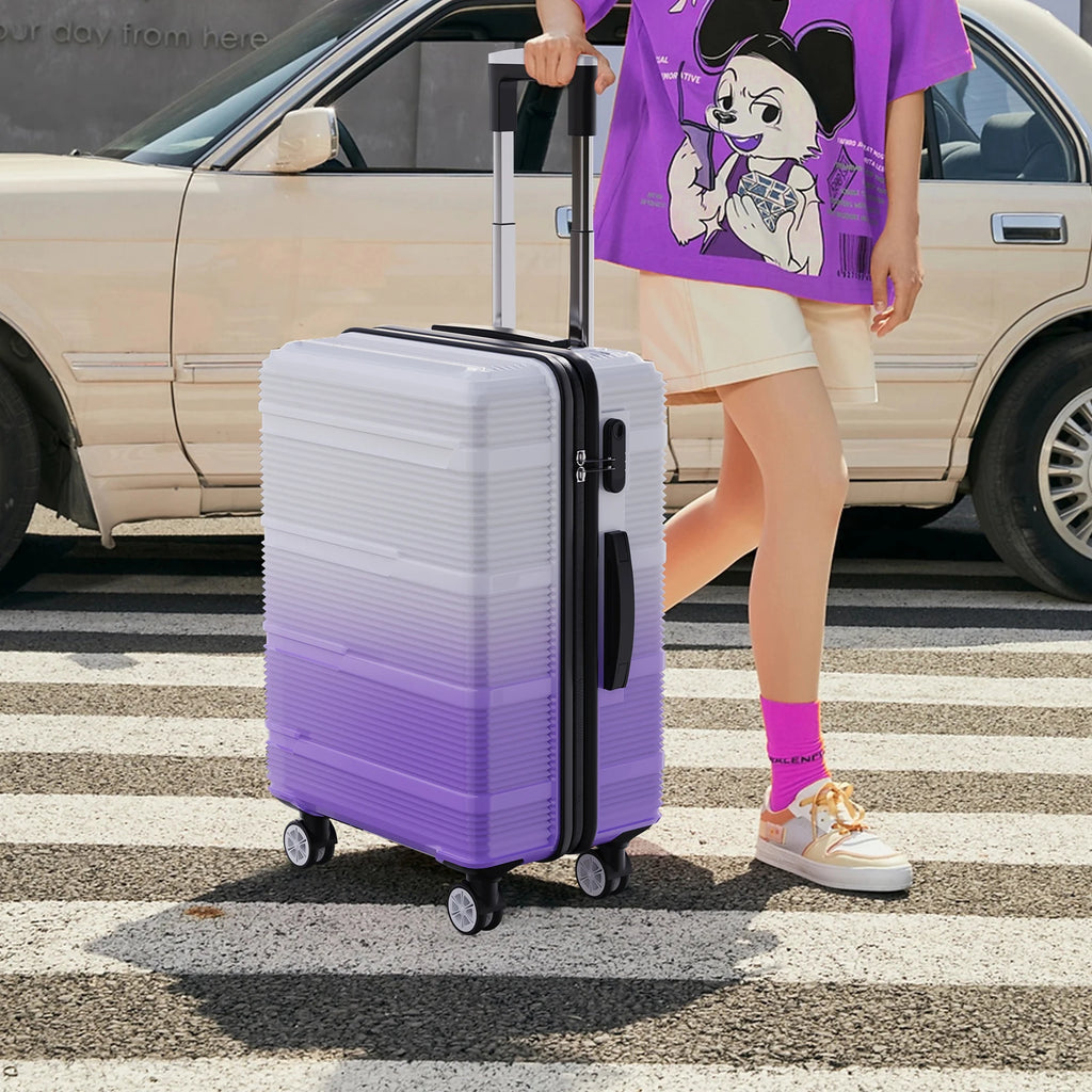 Ensemble de 3 valises rigides à roulettes Roshanda (tailles 20, 24 et 28 pouces)