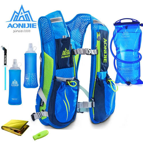 AONIJIE E885 New Running Marathon Hydration Nylon 5.5L Outdoor Running Bags Hiking Backpack Vest Marathon Cycling Backpack 450ML
