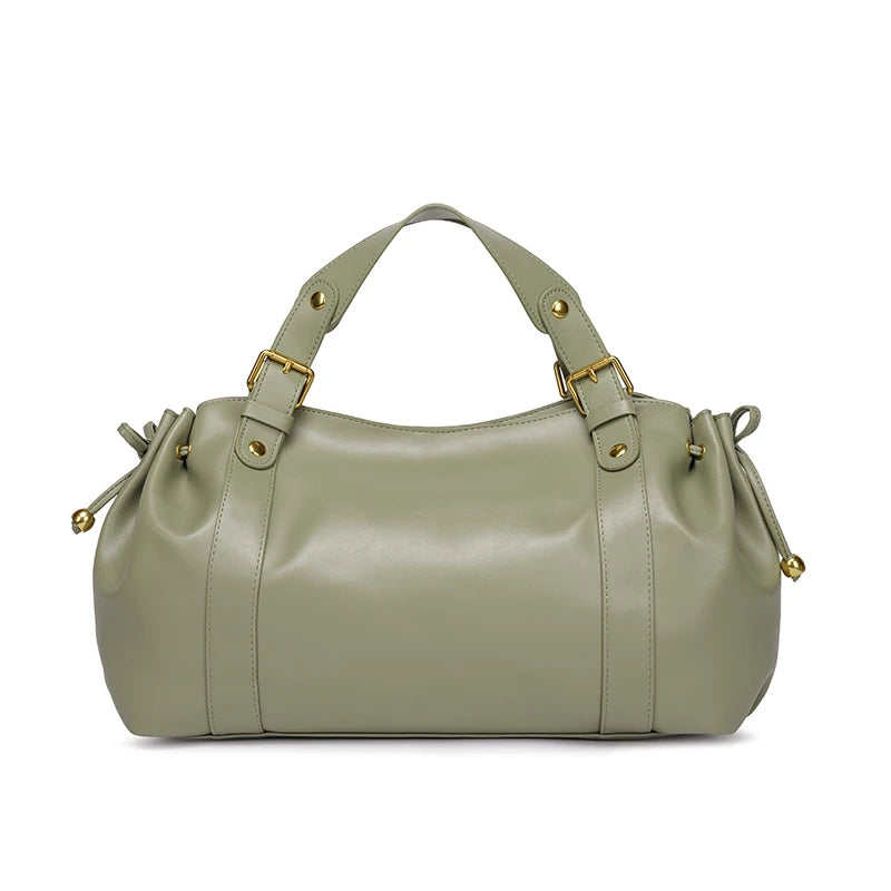 Sac Boston pour femme (collection 2026) – Sac à main souple et épuré de couleur unie, idéal pour le travail, porté épaule ou croisé.
