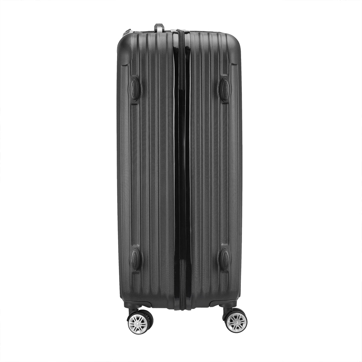 3-piece suitcase set 20-24- 28" Set ABS hard shell travel luggage set 4 wheels zipper telescopic pull rod M-L-XL set Black