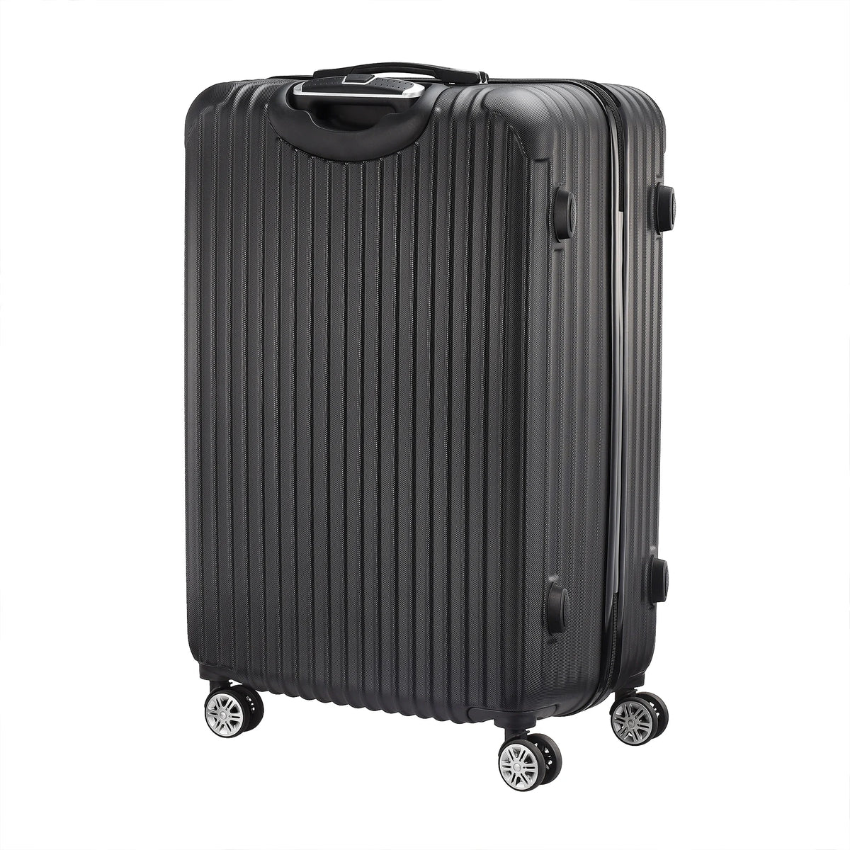 3-piece suitcase set 20-24- 28" Set ABS hard shell travel luggage set 4 wheels zipper telescopic pull rod M-L-XL set Black