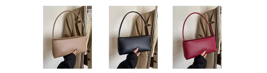 Sac souple pour femme uni – Nouveauté Printemps/Été 2025 – Sac polyvalent porté croisé ou à l'épaule (style « sous le bras ») en PU – Sac carré idéal pour le quotidien