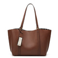 Sac cabas minimaliste et tendance pour femme, au design original, de couleur unie et polyvalent (porté main ou épaule)