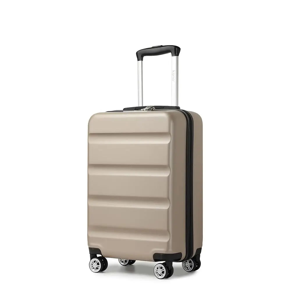 KONO hand luggage Suitcase-Lightweight hard case with TSA Lock & 4 spinner wheels, cabin-fit (55/65/75cm)