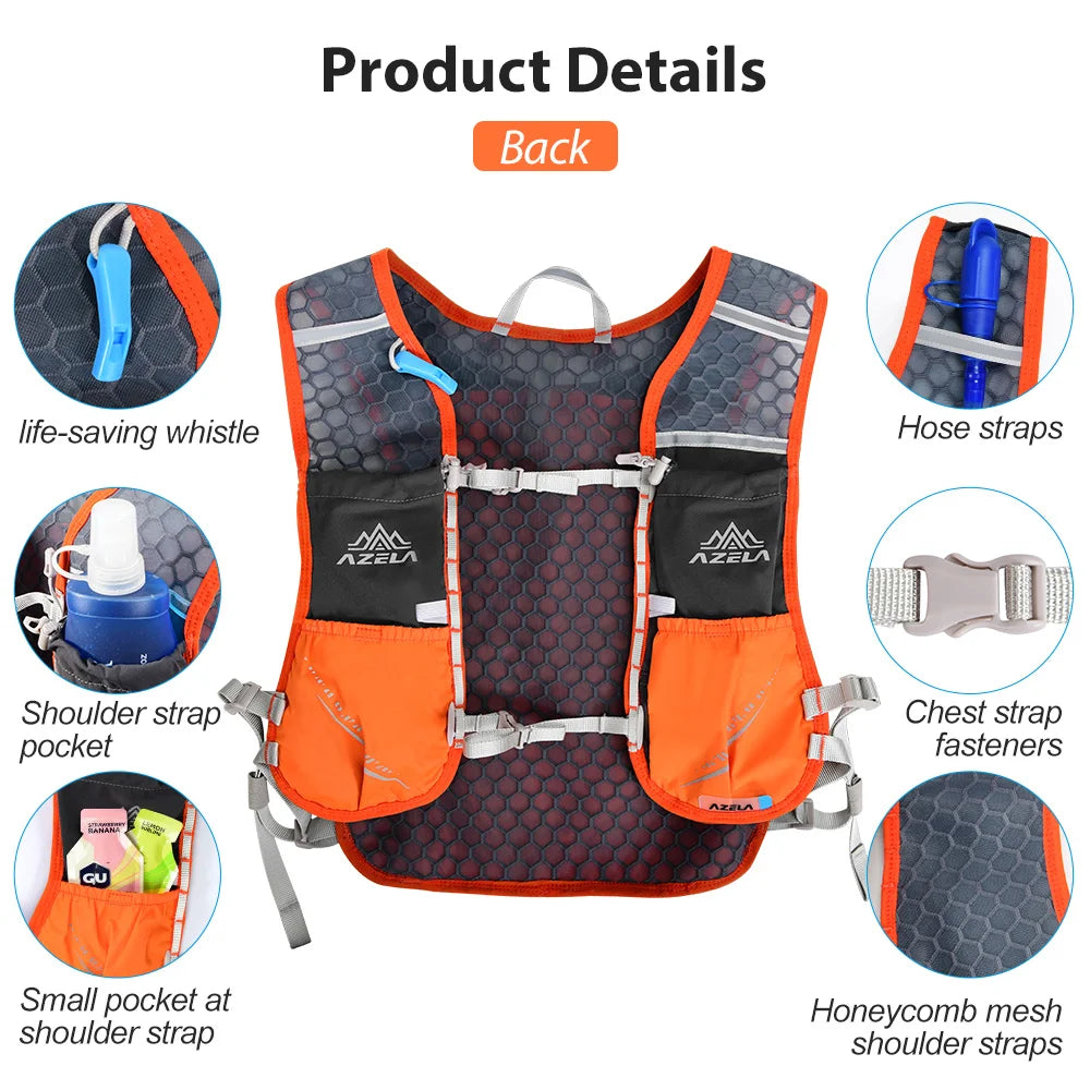 NEWBOLER-Lightweight Running Backpack Hydration Vest, Suitable for Bicycle Marathon Hiking, Ultra-light and Portable 5L