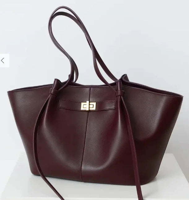 Sac cabas pour femme Été 2026 – Grand format, idéal pour le quotidien – Style coréen tendance – Sac à main chic et luxueux en cuir PU – Sac porté épaule