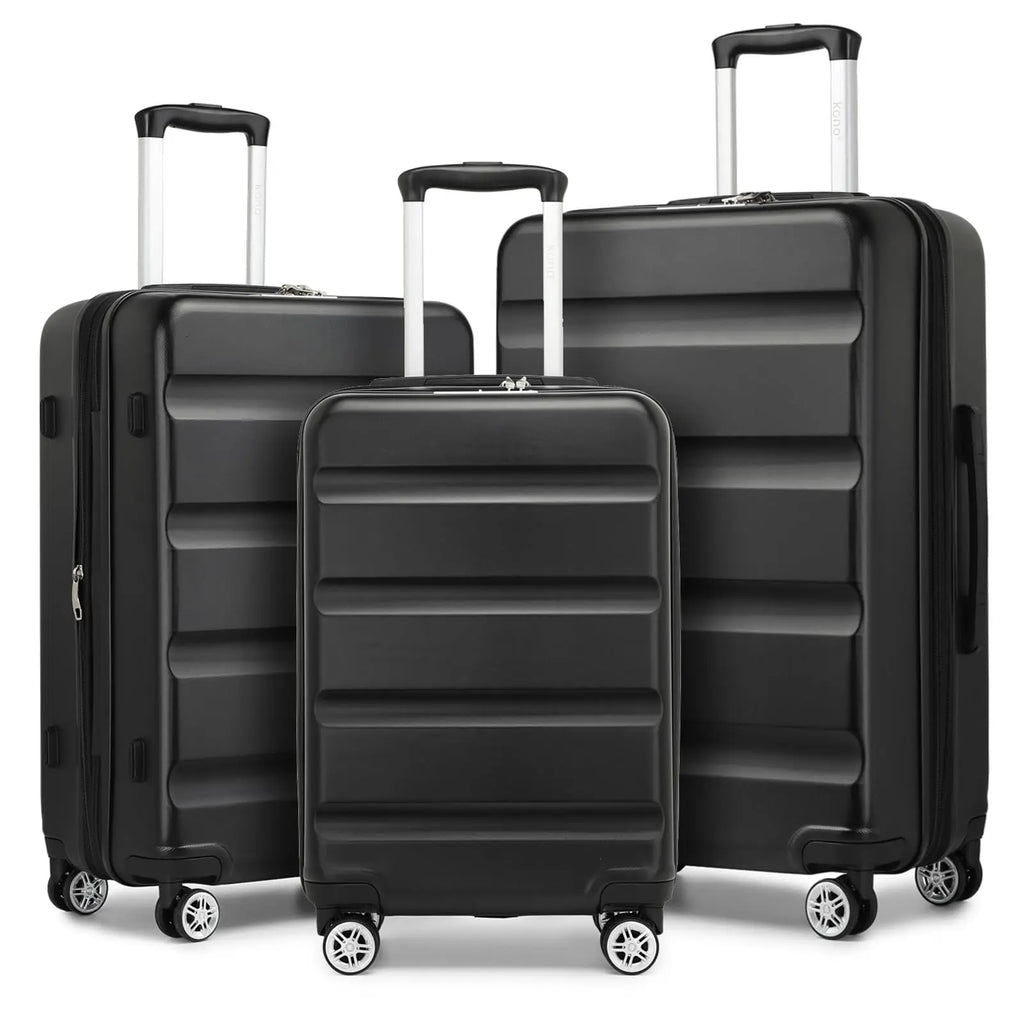 KONO hand luggage Suitcase-Lightweight hard case with TSA Lock & 4 spinner wheels, cabin-fit (55/65/75cm)
