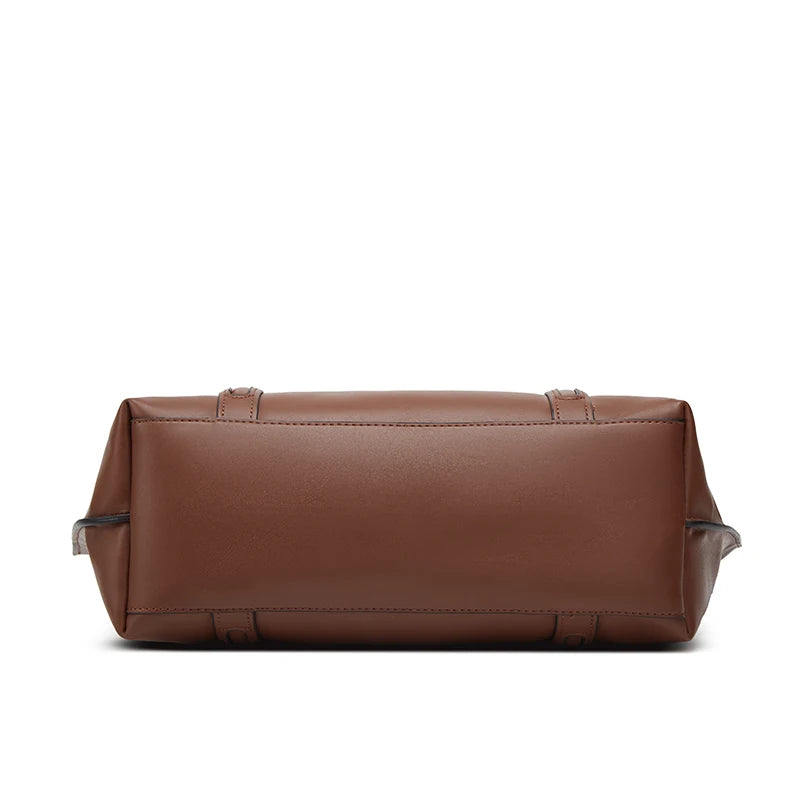 Sac cabas minimaliste et tendance pour femme, au design original, de couleur unie et polyvalent (porté main ou épaule)