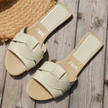 Sandales pour femme de luxe tendance 2026 – Modèle tressé confortable, style décontracté pour l'été, mules plates (grandes tailles disponibles)