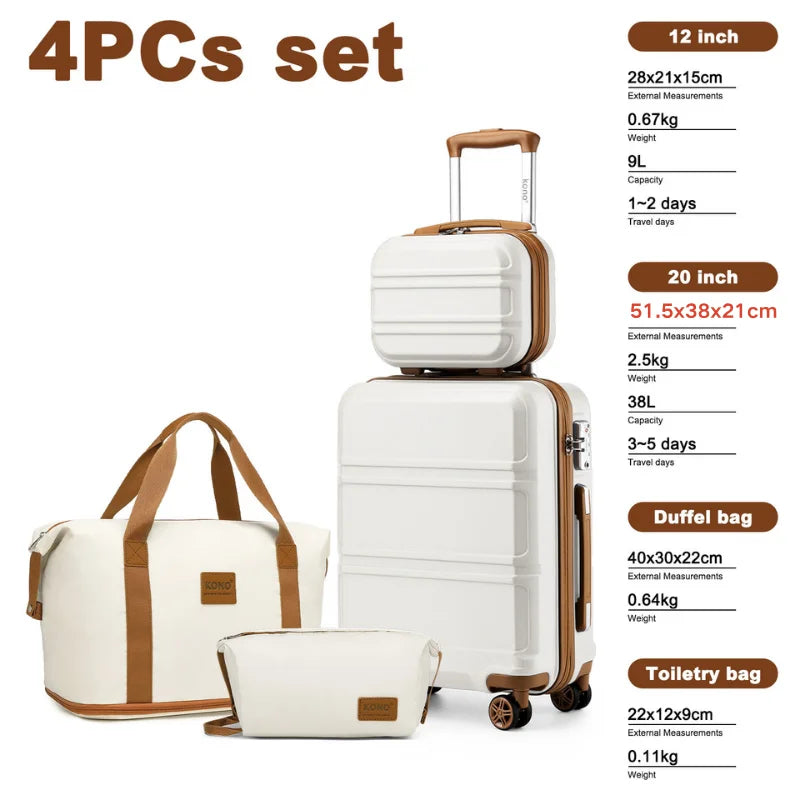 KONO 2/4/6-piece beauty case box cosmetics case hand luggage toilet bag travel bag luggage set