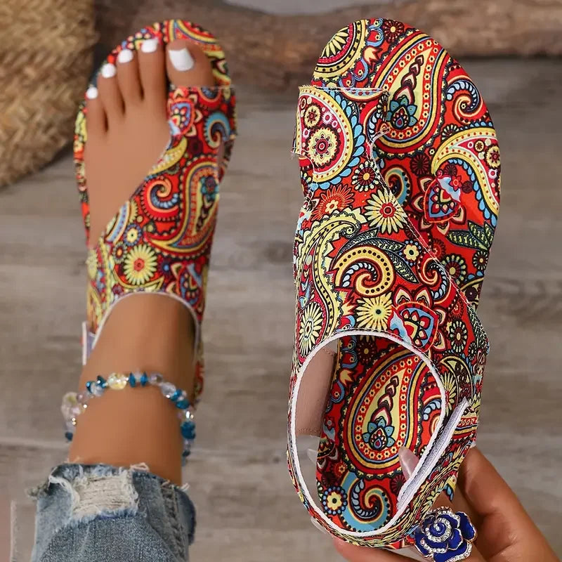 Sandales plates pour femme 2025 – Confortables, style bohème et romain, à motifs – Chaussures tendance