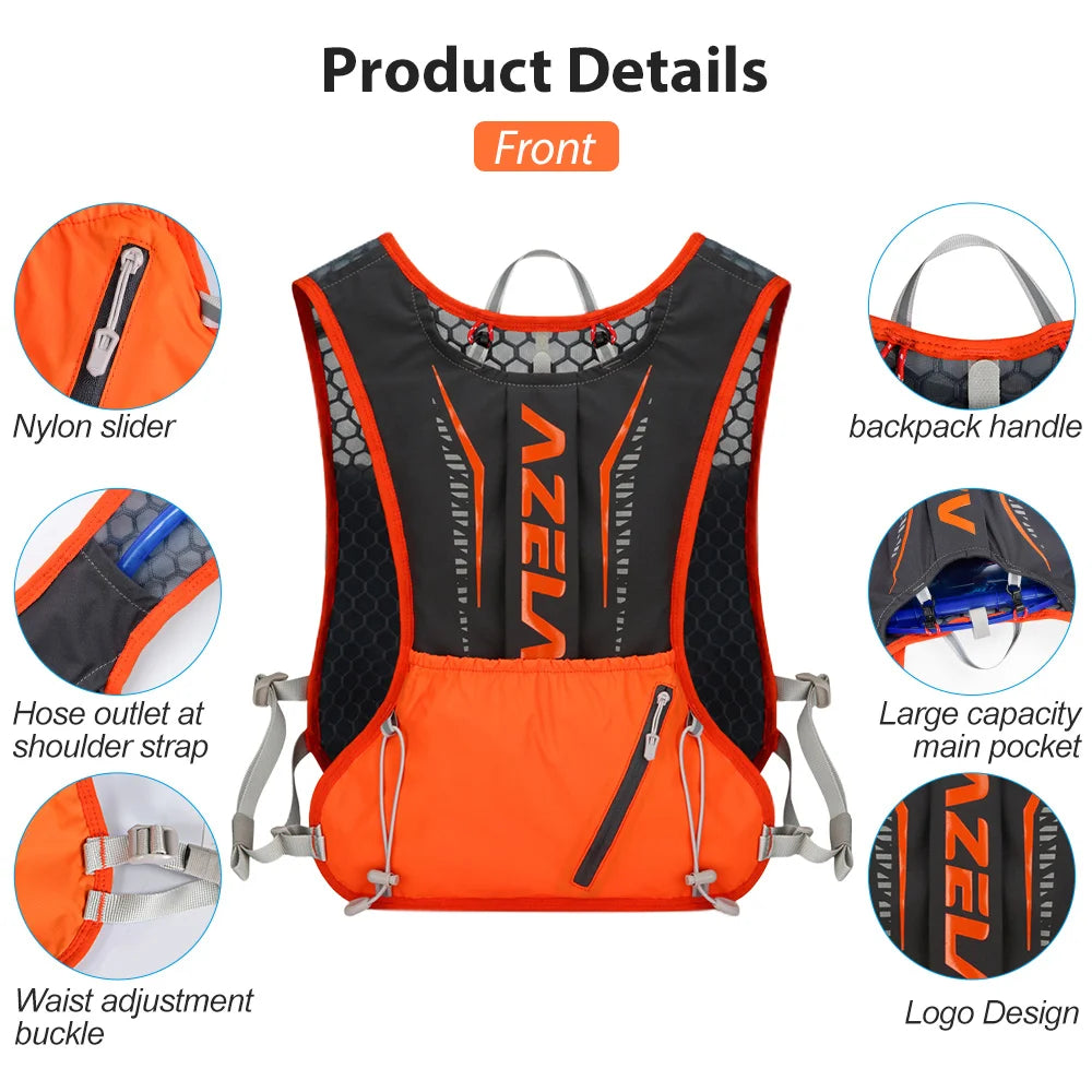 NEWBOLER-Lightweight Running Backpack Hydration Vest, Suitable for Bicycle Marathon Hiking, Ultra-light and Portable 5L