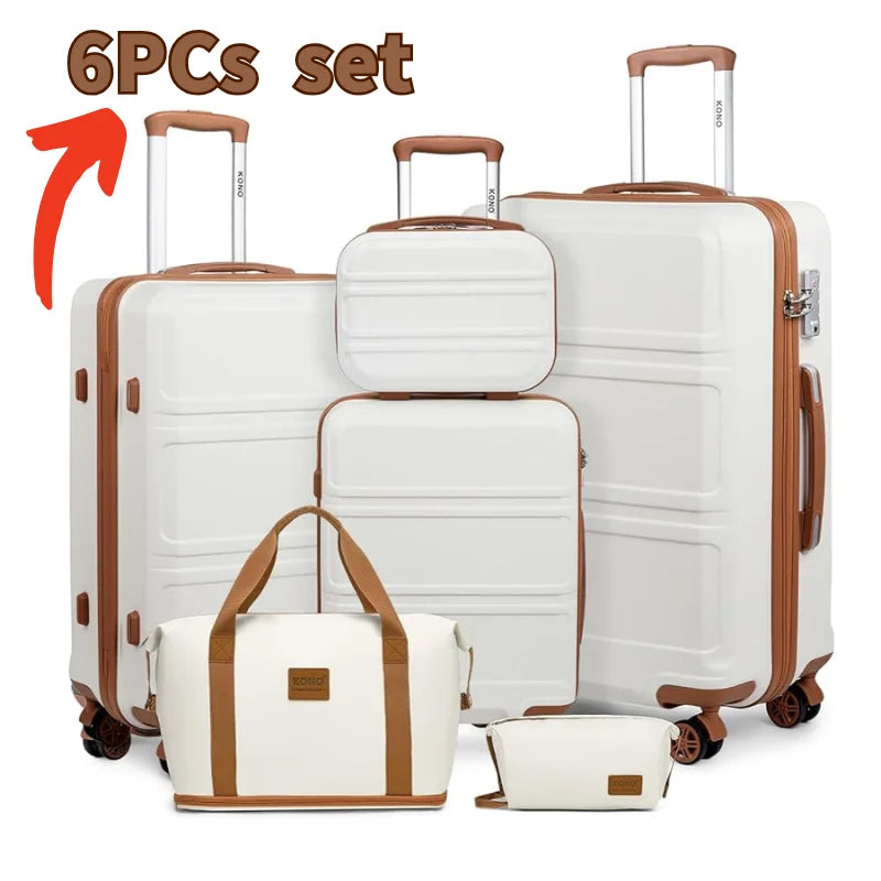 KONO 2/4/6-piece beauty case box cosmetics case hand luggage toilet bag travel bag luggage set