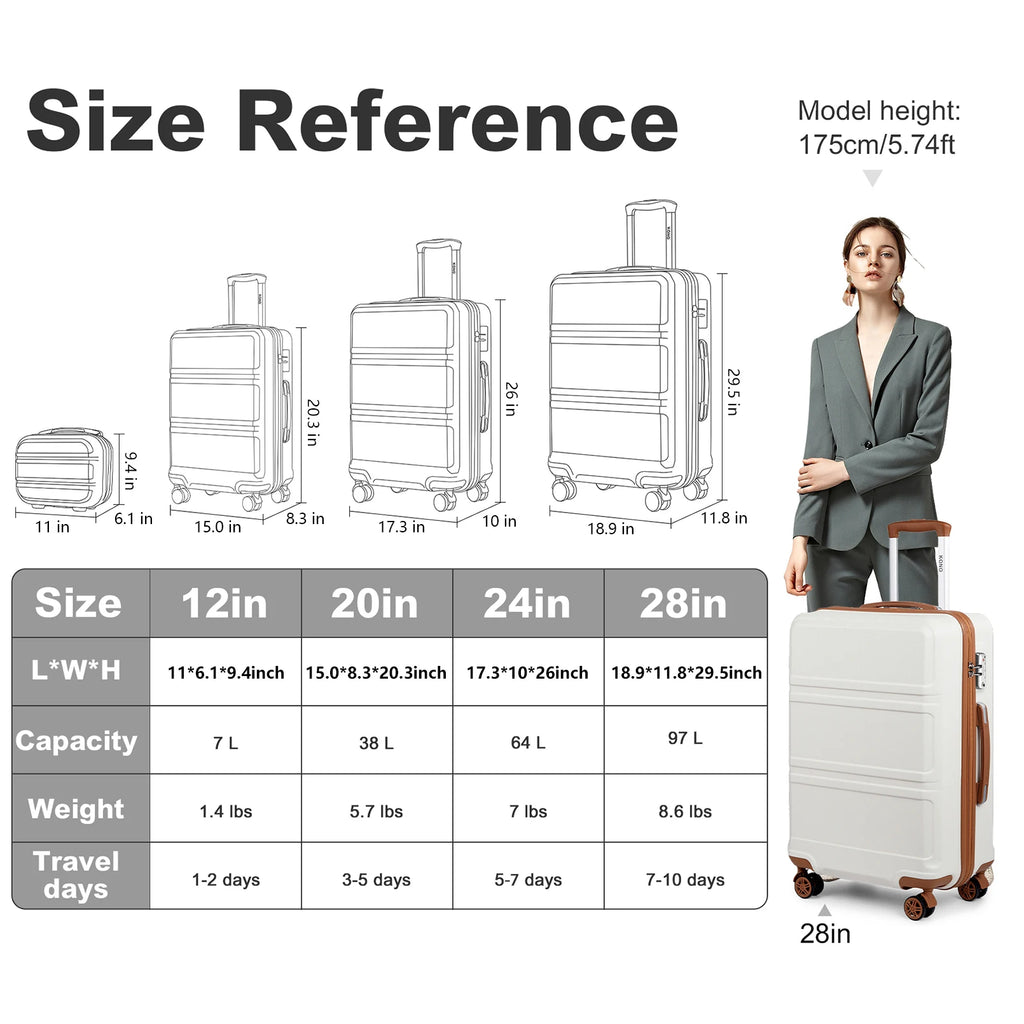 KONO 2/4/6-piece beauty case box cosmetics case hand luggage toilet bag travel bag luggage set
