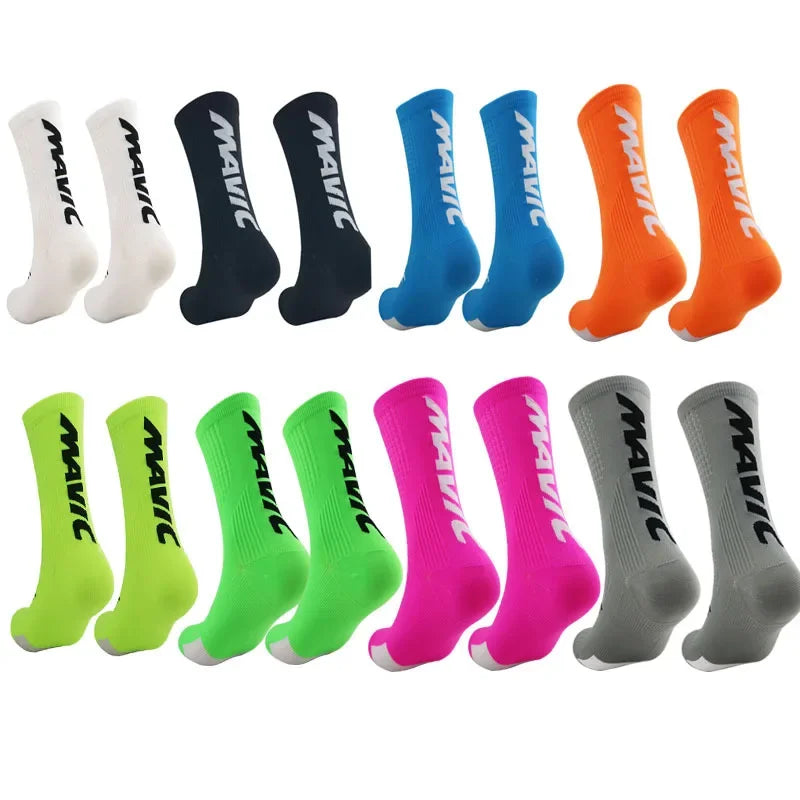 Unisex Sports Compression Socks 1 Pair Moisture-Wicking Breathable for Cycling Hiking Running Basketball
