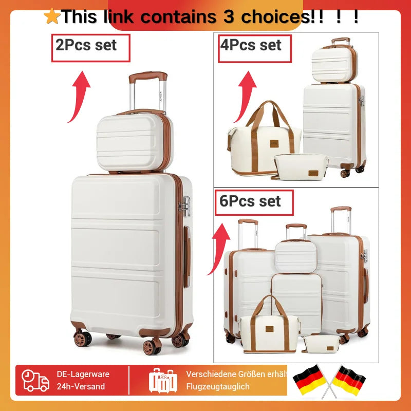KONO 2/4/6-piece beauty case box cosmetics case hand luggage toilet bag travel bag luggage set