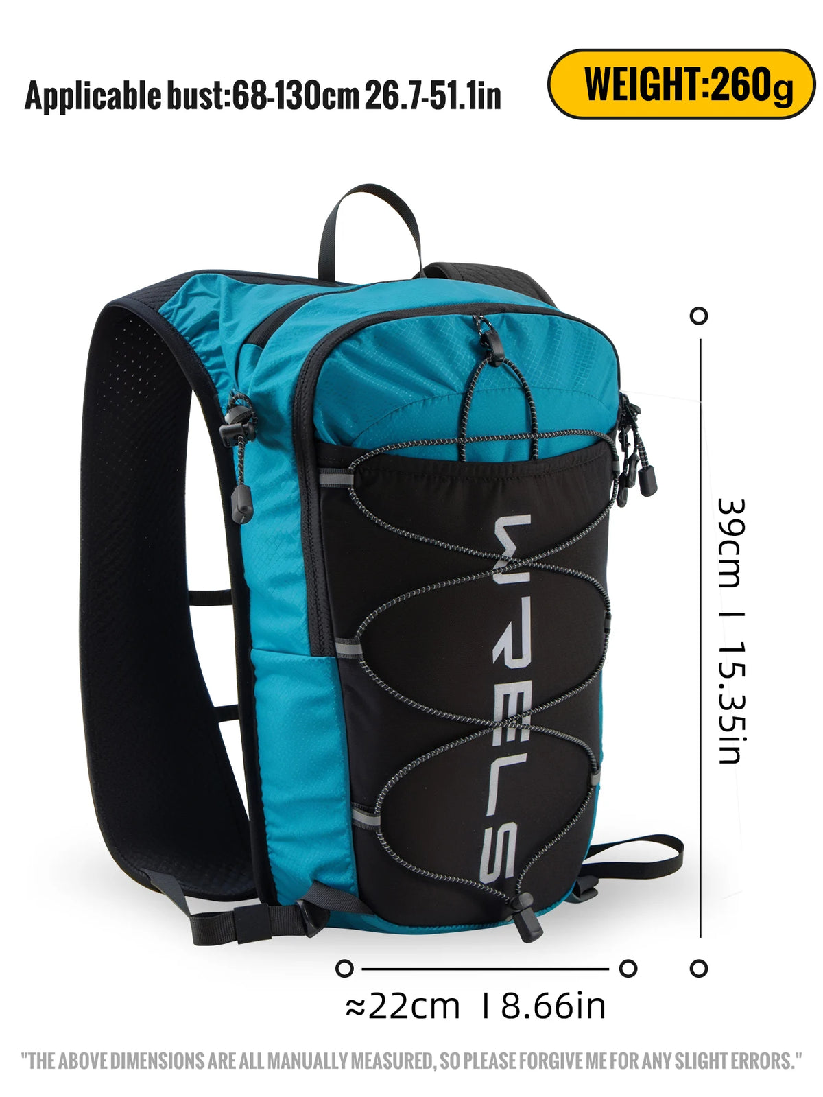 WRELS Outdoor Trail Running Jogging Backpack Ultralight Women Men Running Race Hydration Vest Running Bag For Marathon Hiking