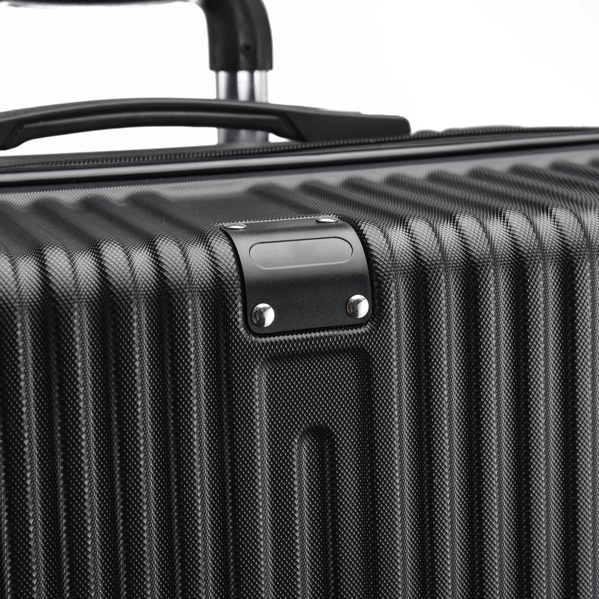 3-piece suitcase set 20-24- 28" Set ABS hard shell travel luggage set 4 wheels zipper telescopic pull rod M-L-XL set Black