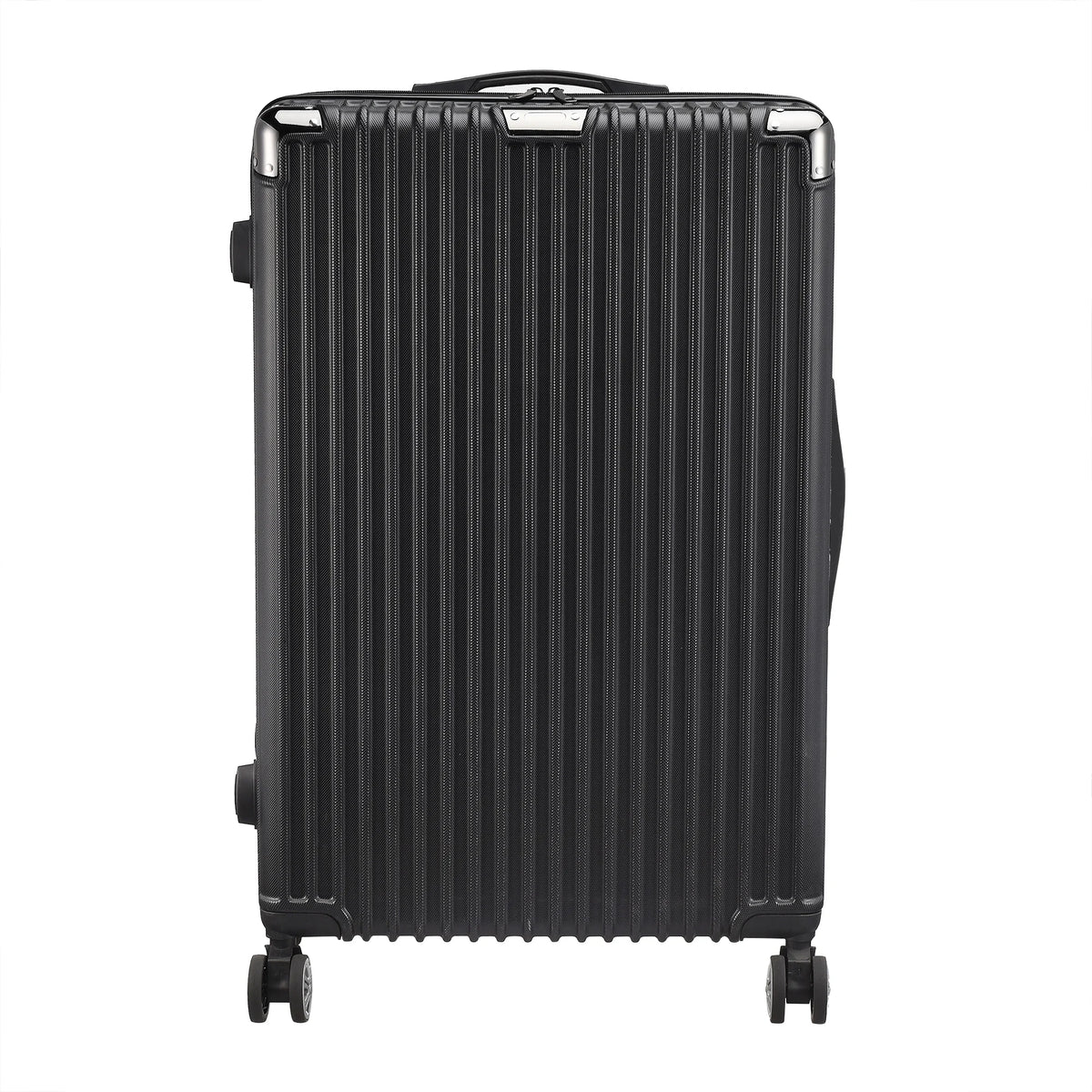 3-piece suitcase set 20-24- 28" Set ABS hard shell travel luggage set 4 wheels zipper telescopic pull rod M-L-XL set Black