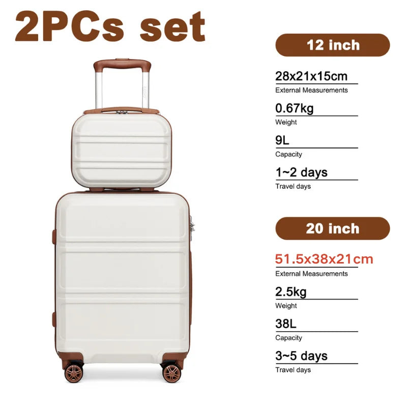 KONO 2/4/6-piece beauty case box cosmetics case hand luggage toilet bag travel bag luggage set