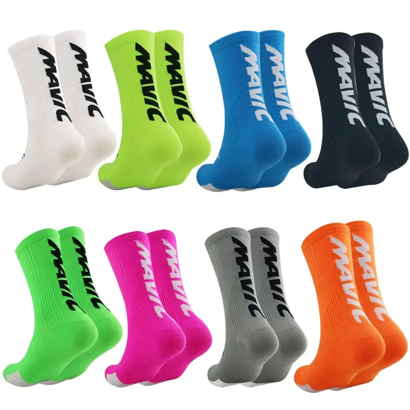 Unisex Sports Compression Socks 1 Pair Moisture-Wicking Breathable for Cycling Hiking Running Basketball