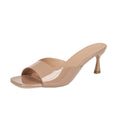 Chaussures élégantes et confortables pour femme : sandales à talons aiguilles, bout ouvert (style « bouche de poisson ») et talons hauts, idéales pour le bureau ou les tenues habillées.