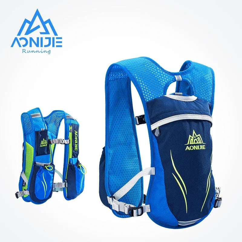 AONIJIE E885 New Running Marathon Hydration Nylon 5.5L Outdoor Running Bags Hiking Backpack Vest Marathon Cycling Backpack 450ML