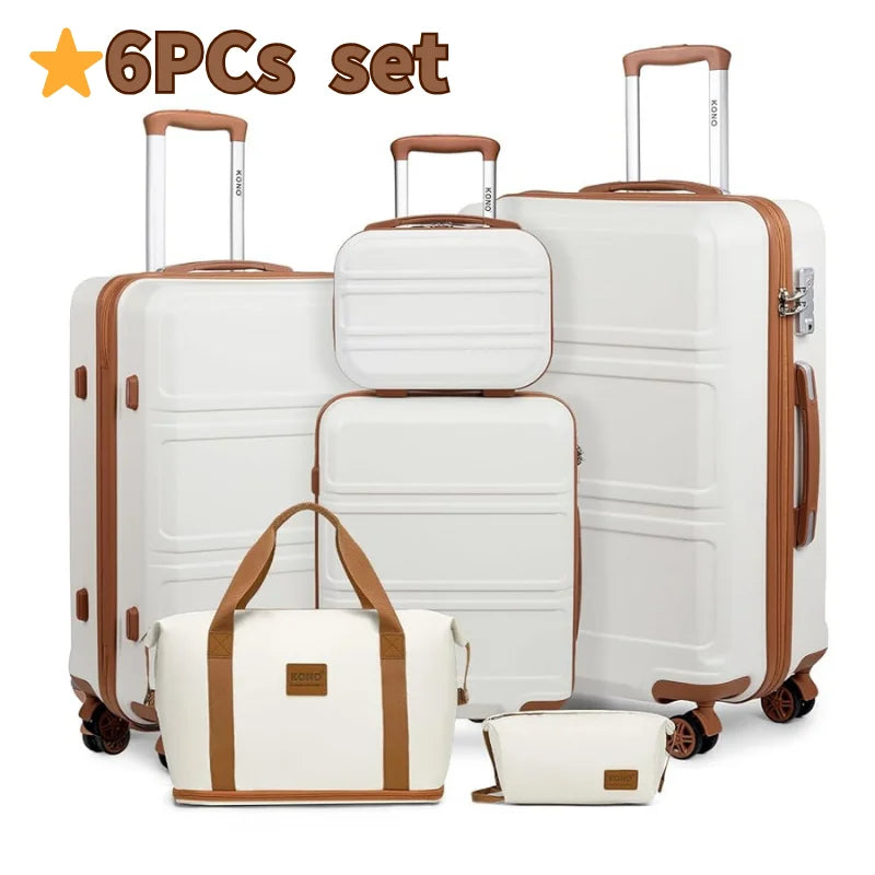 KONO 2/4/6-piece beauty case box cosmetics case hand luggage toilet bag travel bag luggage set
