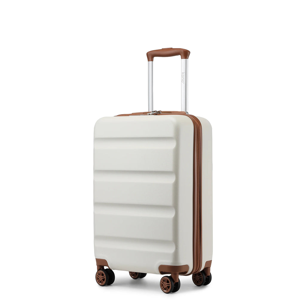 KONO hand luggage Suitcase-Lightweight hard case with TSA Lock & 4 spinner wheels, cabin-fit (55/65/75cm)