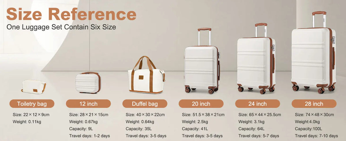 KONO 2/4/6-piece beauty case box cosmetics case hand luggage toilet bag travel bag luggage set
