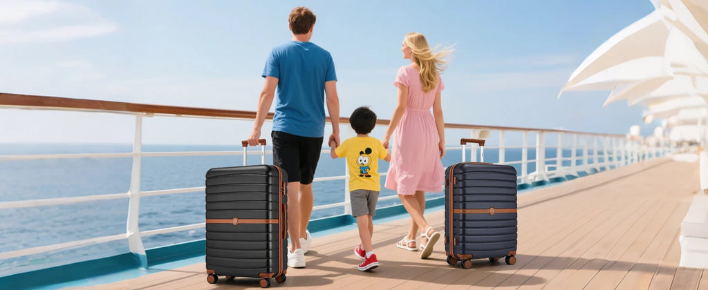 KONO Hard Shell Case (55/66/76 cm) PC suitcase Set with 360 ° Roll & Combination Lock