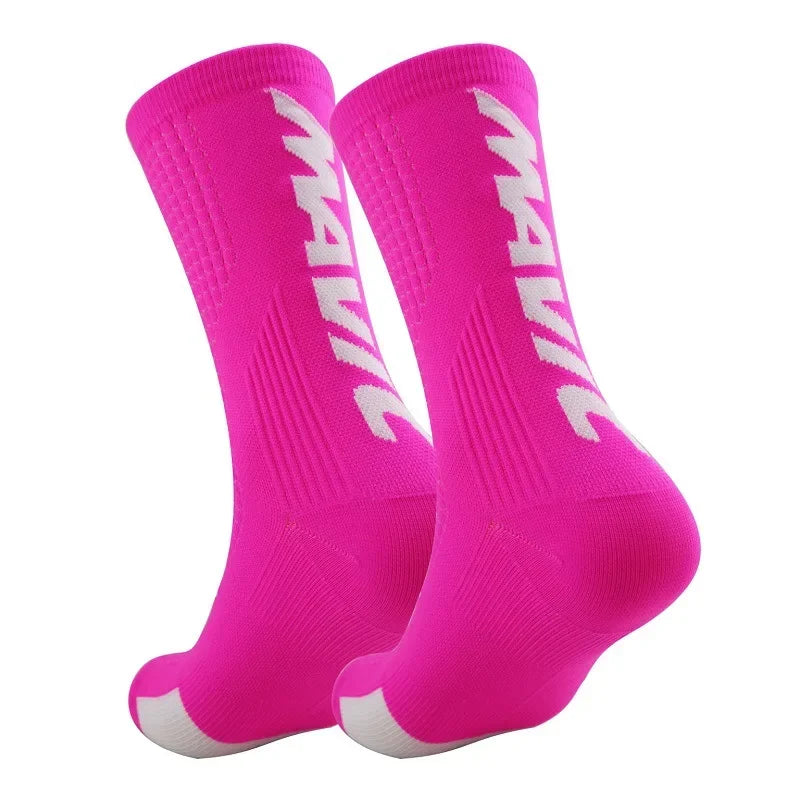 Unisex Sports Compression Socks 1 Pair Moisture-Wicking Breathable for Cycling Hiking Running Basketball