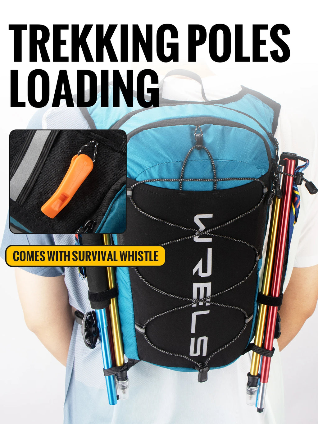 WRELS Outdoor Trail Running Jogging Backpack Ultralight Women Men Running Race Hydration Vest Running Bag For Marathon Hiking
