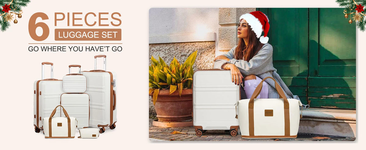 KONO 2/4/6-piece beauty case box cosmetics case hand luggage toilet bag travel bag luggage set