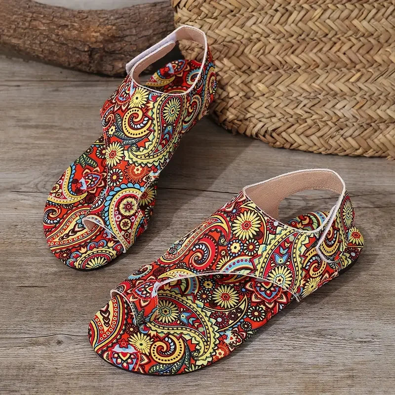Sandales plates pour femme 2025 – Confortables, style bohème et romain, à motifs – Chaussures tendance
