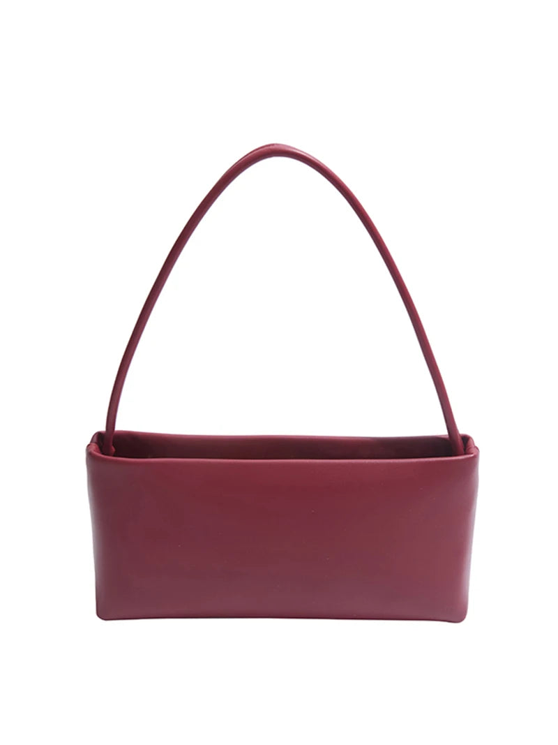Sac souple pour femme uni – Nouveauté Printemps/Été 2025 – Sac polyvalent porté croisé ou à l'épaule (style « sous le bras ») en PU – Sac carré idéal pour le quotidien
