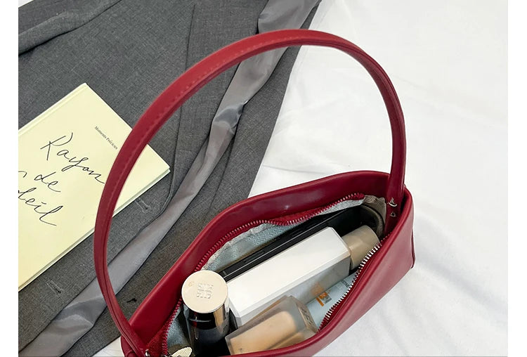 Sac souple pour femme uni – Nouveauté Printemps/Été 2025 – Sac polyvalent porté croisé ou à l'épaule (style « sous le bras ») en PU – Sac carré idéal pour le quotidien