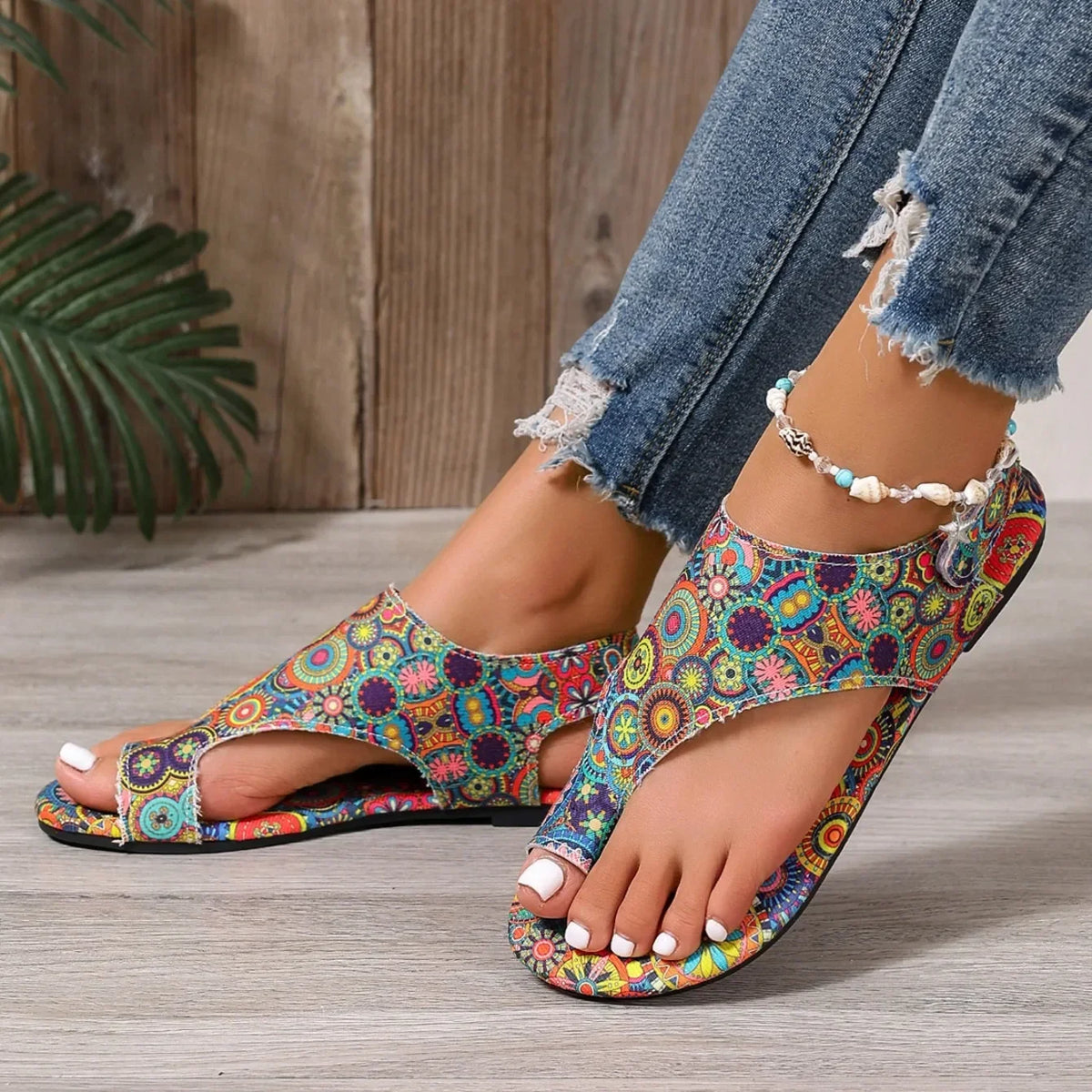 Sandales plates pour femme 2025 – Confortables, style bohème et romain, à motifs – Chaussures tendance