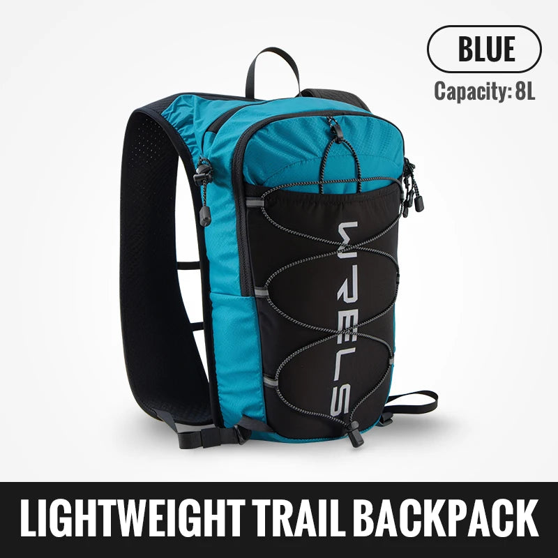 WRELS Outdoor Trail Running Jogging Backpack Ultralight Women Men Running Race Hydration Vest Running Bag For Marathon Hiking