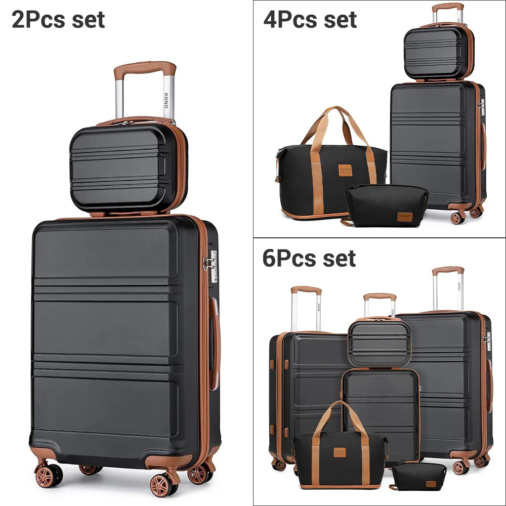 KONO 2/4/6-piece beauty case box cosmetics case hand luggage toilet bag travel bag luggage set